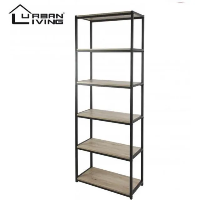 Urban Living "LOFT" BOEKENKAST MET 6 PLANKEN 60X30X180CM Beige