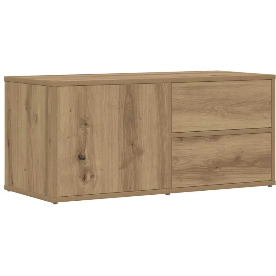 vidaXL Tv-meubel 80x34x35,5 cm bewerkt hout artisanaal eikenkleur, foto 3
