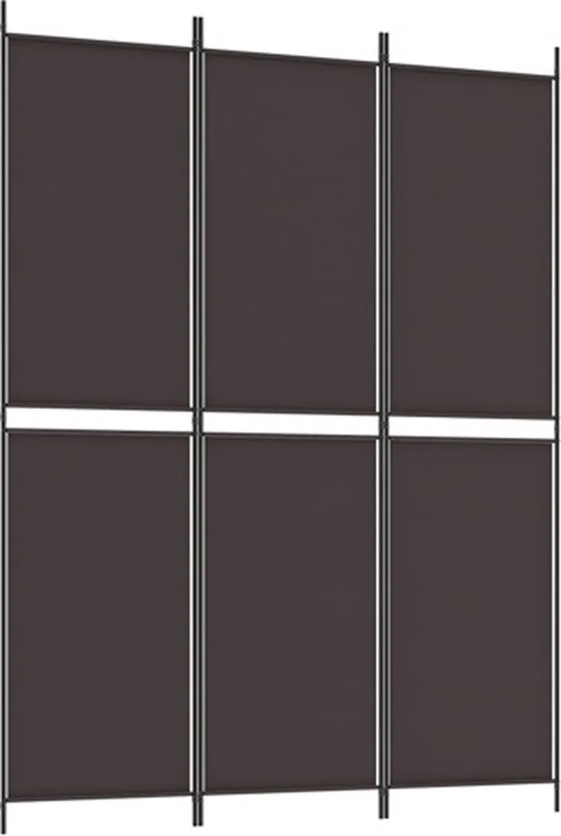vidaXL Kamerscherm met 3 panelen 150x200 cm stof bruin, foto 2