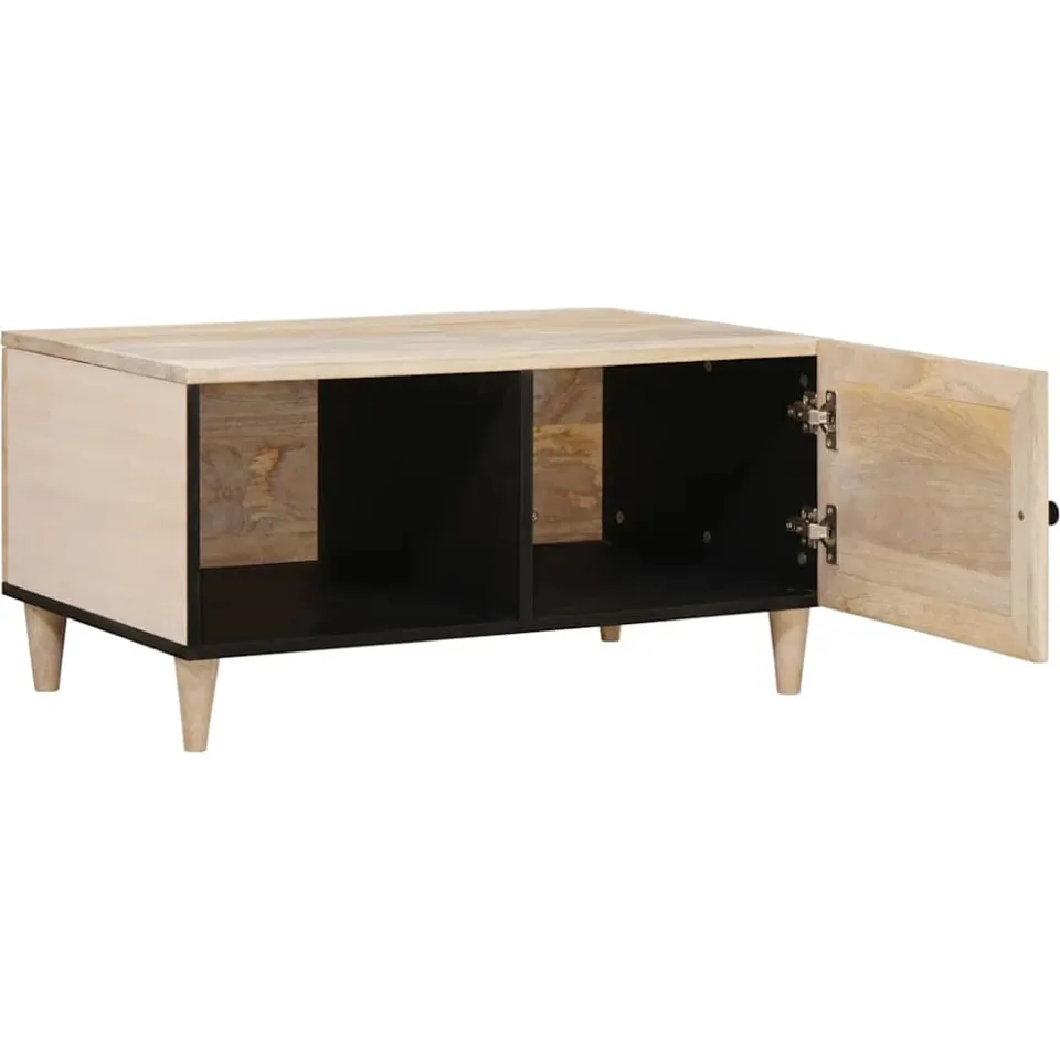 vidaXL Salontafel Wit 80 x 50 x 40 cm Bewerkt hout, foto 2