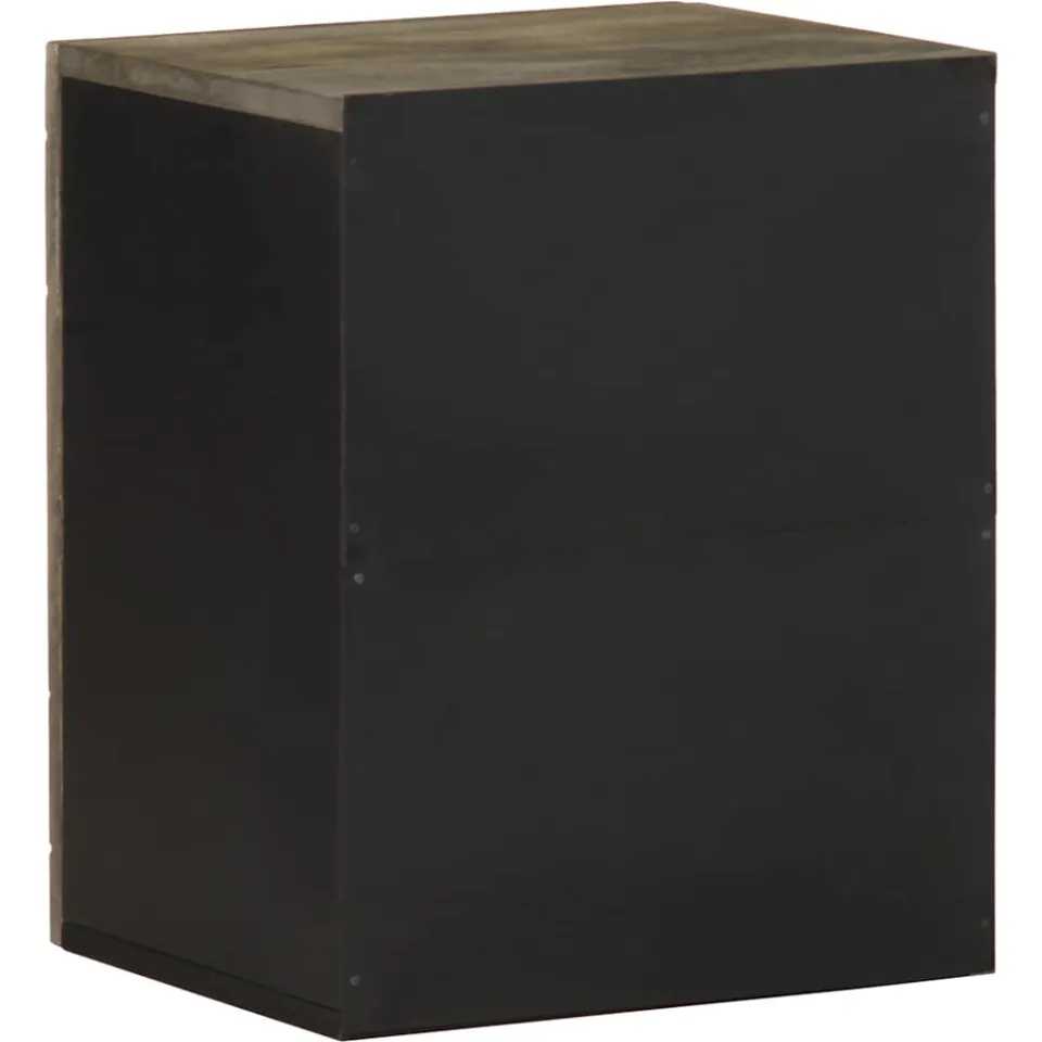 vidaXL Badkamerkast wandgemonteerd 38x33x48 cm massief mangohout zwart, foto 4