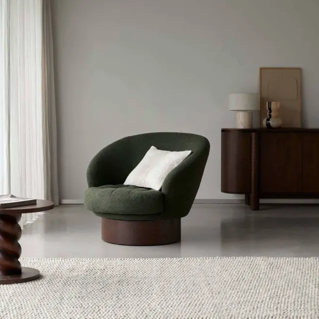 Tikamoon Ines - Fauteuil Donkergroen