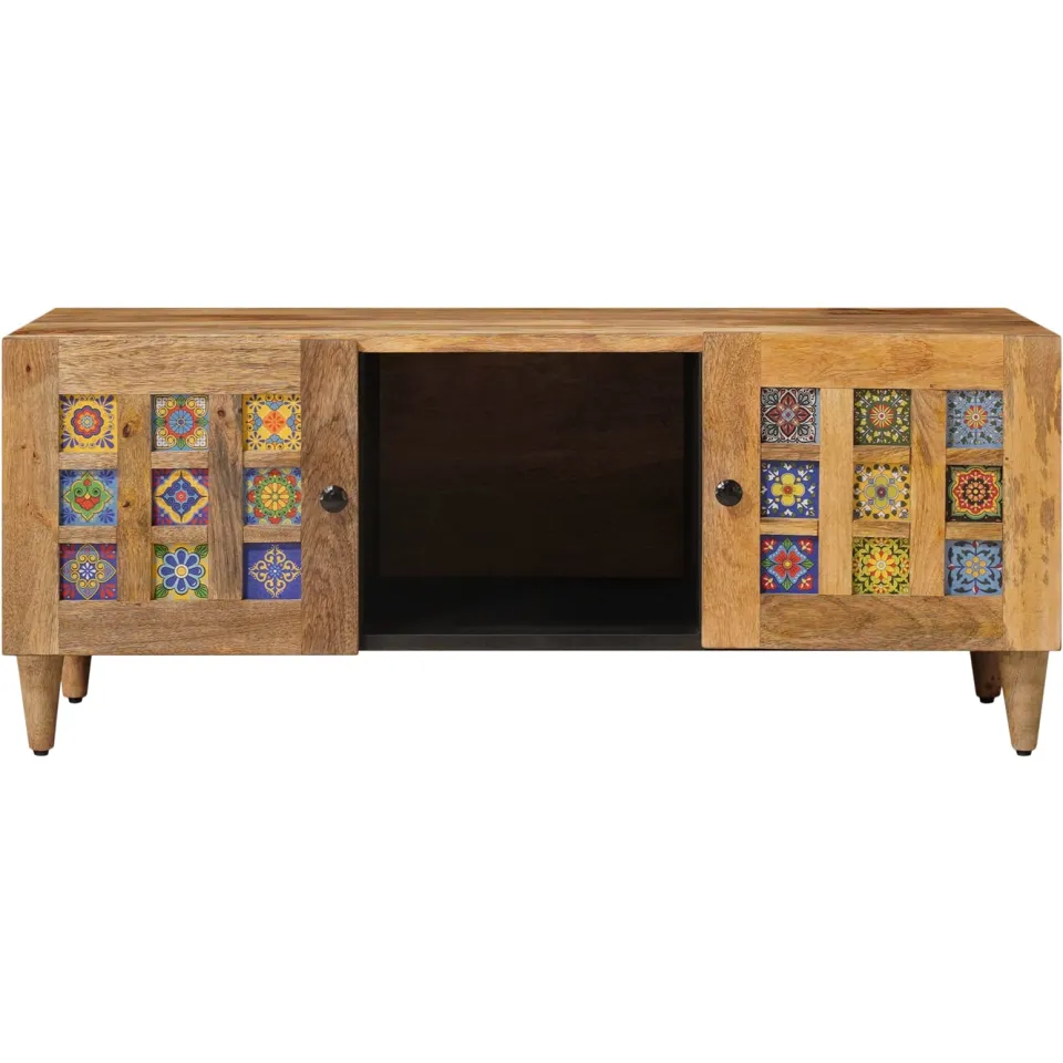 vidaXL Salontafel Naturel 100 x 54 x 40 cm Massief Mango Hout, foto 3