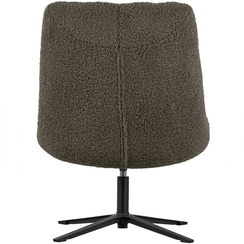 WOOOD Job Draaifauteuil - Teddy - Groen - 101x70x85, foto 4