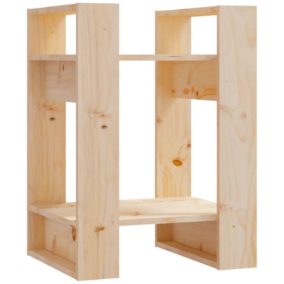 vidaXL Boekenkast/kamerscherm 41x35x57 cm massief grenenhout bruin