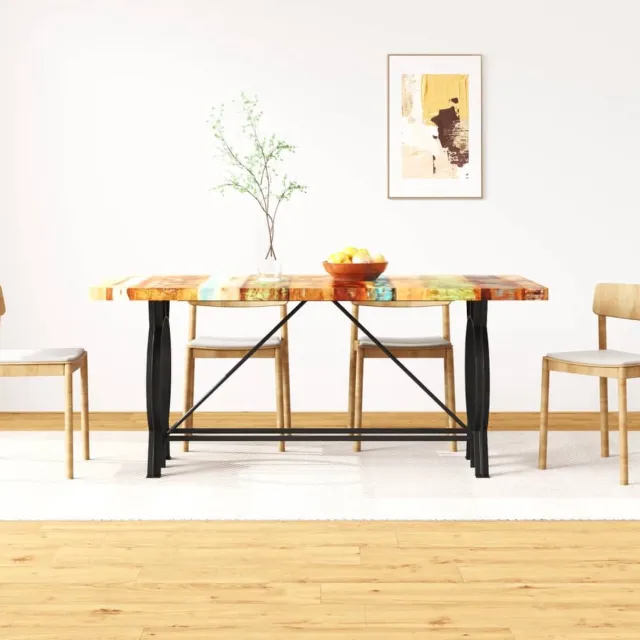 vidaXL Eettafel - 180 - cm - massief - gerecycled - hout Multikleur