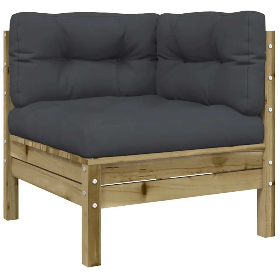 vidaXL 8-delige Loungeset met kussens geïmpregneerd grenenhout bruin, foto 3