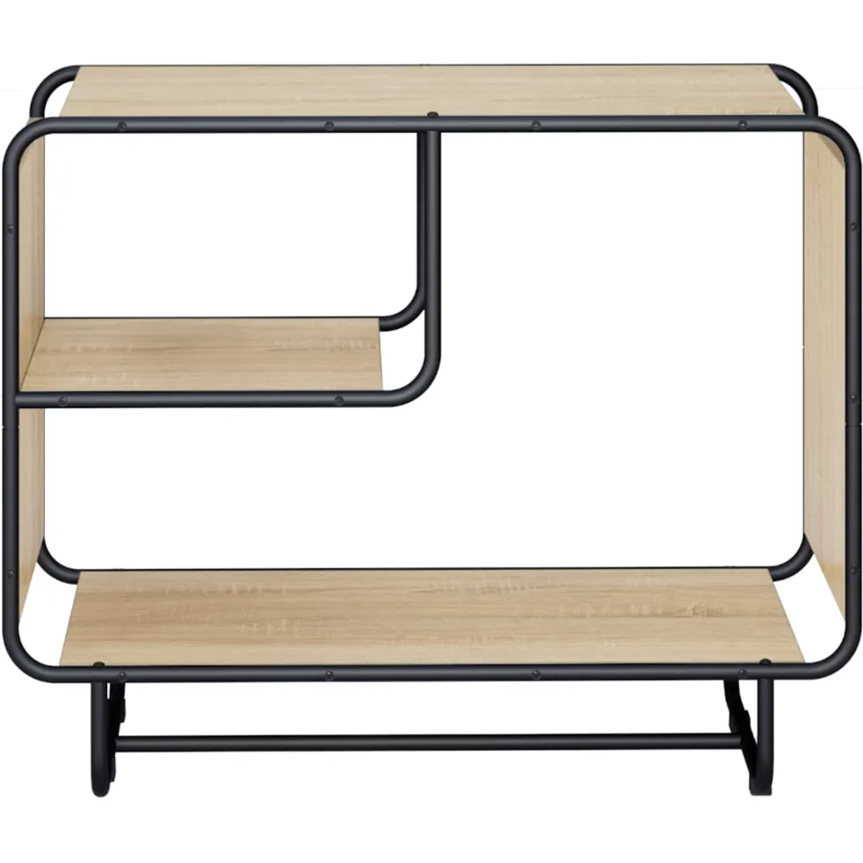 vidaXL Dressoir Sonoma Eiken 80 x 37.5 x 64.5 cm Bewerkt hout Bruin