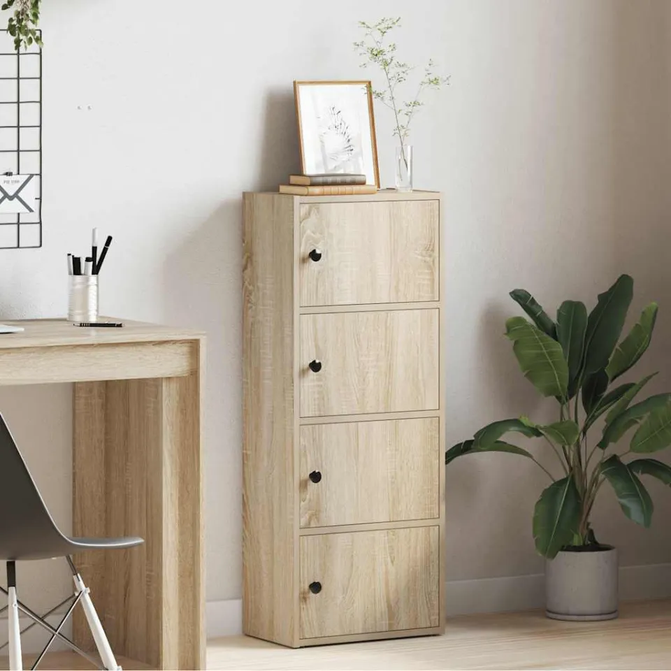 vidaXL Boekenkast 40x24x102 cm bewerkt hout sonoma eikenkleurig, foto 2