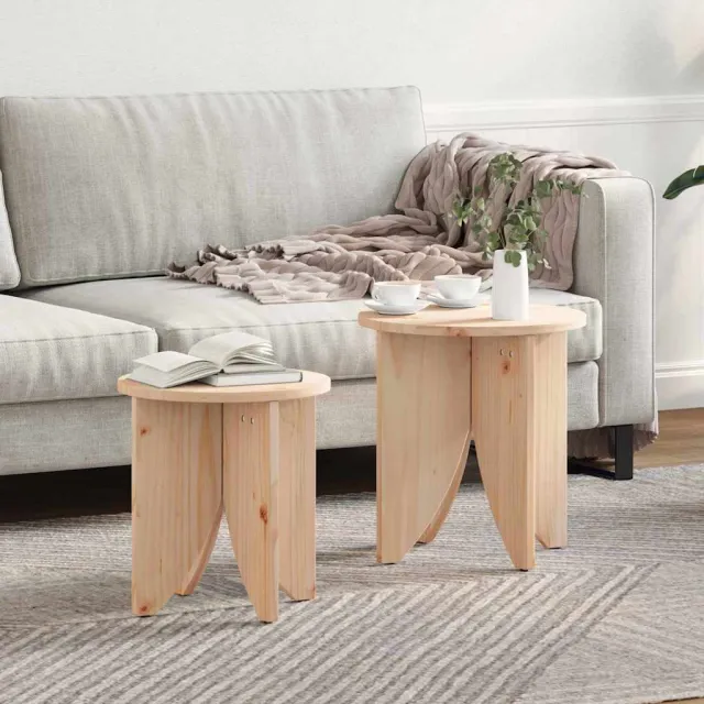 vidaXL Salontafel 2 st Naturel 41,5 x 41,5 x 44 cm, foto 2