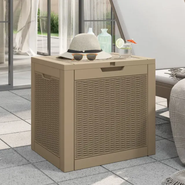 vidaXL Tuinbox 55,5x43x53 cm polypropeen lichtbruin bruin, foto 2