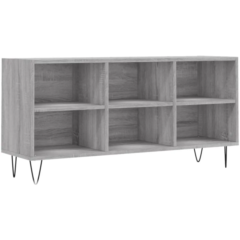 vidaXL Tv-meubel 103,5x30x50 cm bewerkt hout grijs sonoma eikenkleurig, foto 3