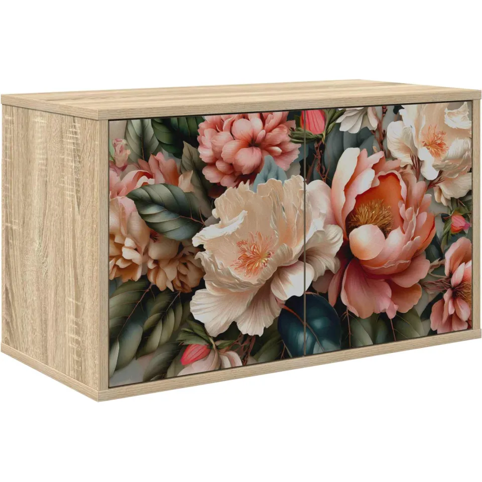 vidaXL Wandgemonteerd tv-meubel BORNE 69 x 33 x 40 cm Sonoma Eiken, foto 3