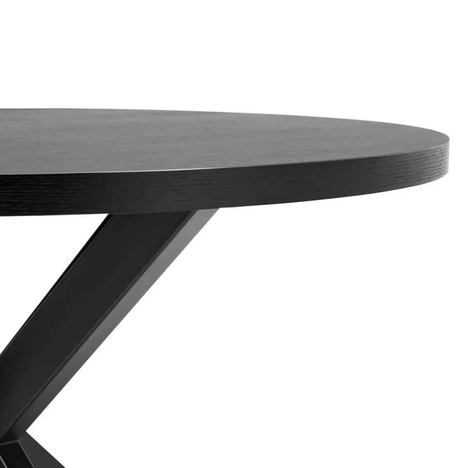 Giga Meubel Eettafel Vancouver Zwart Eiken Rond 120cm, foto 3