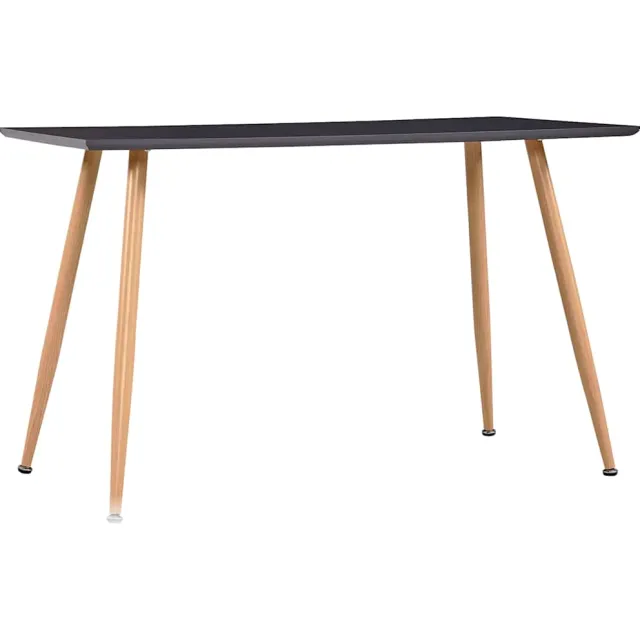 vidaXL Eettafel 120x60x74 cm MDF grijs en eikenkleurig