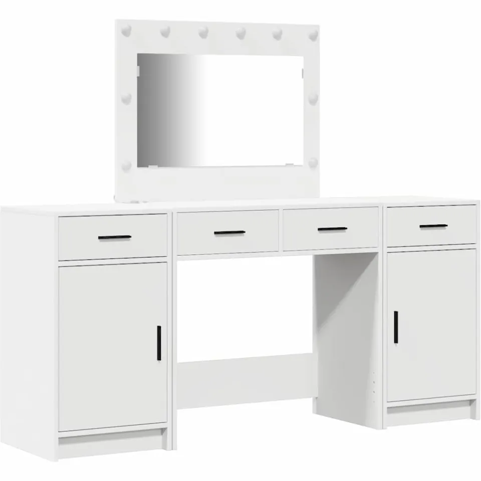 vidaXL Plafondtafel 3 st Wit 78,5 x 41 x 135 cm Bewerkt hout, foto 3