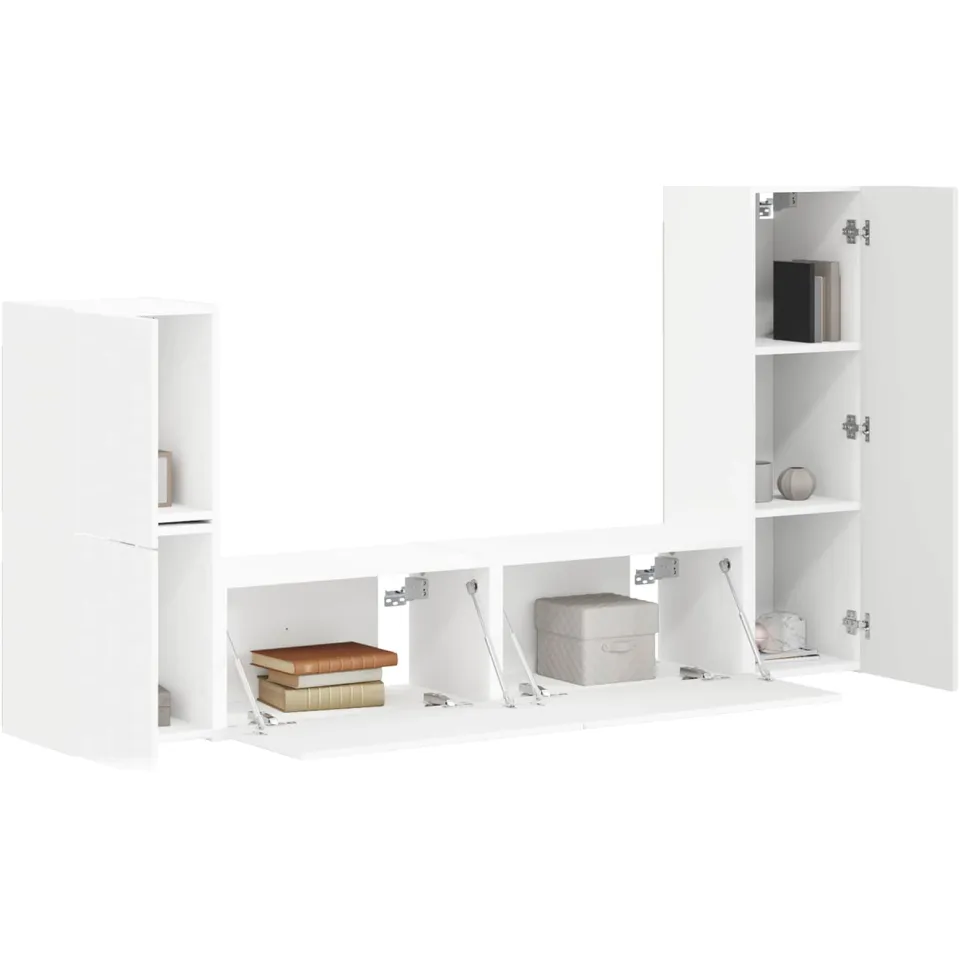 vidaXL Tv-meubelset 4 st 30 x 31 x 100 cm Wit