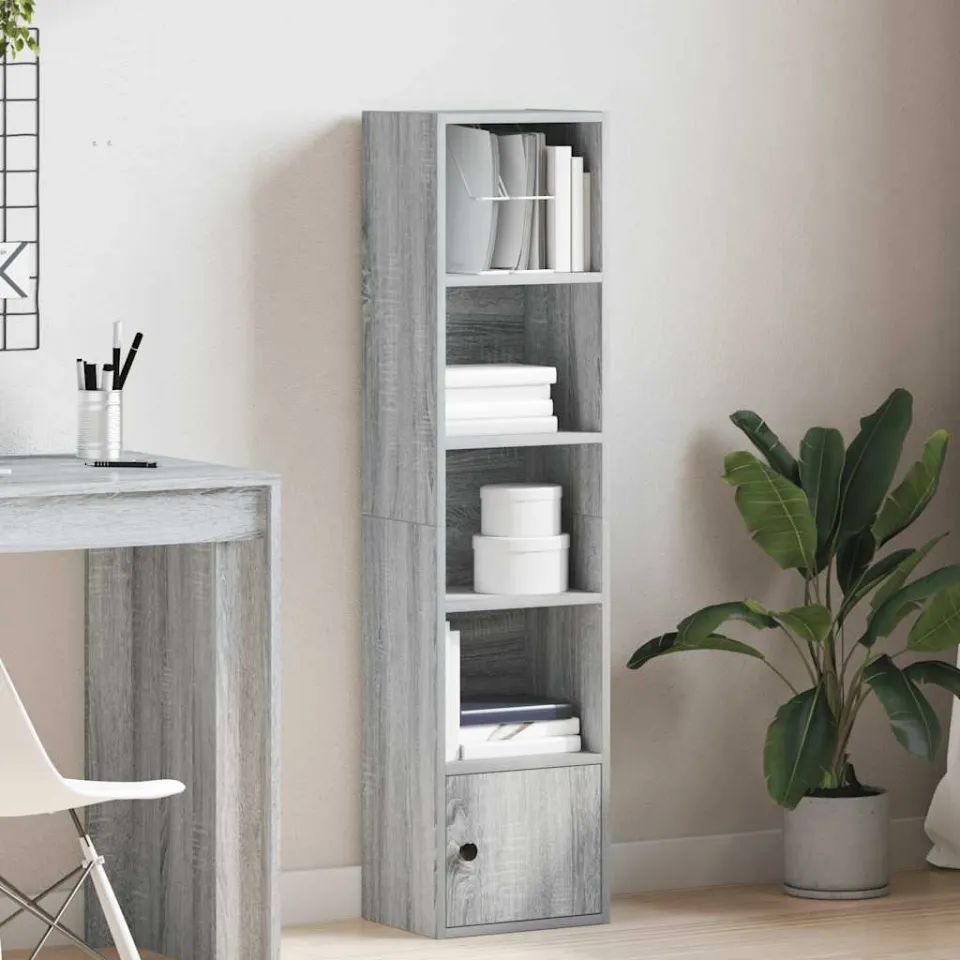 vidaXL Boekenkast 31x24x127 cm bewerkt hout grijs sonoma eikenkleurig, foto 2