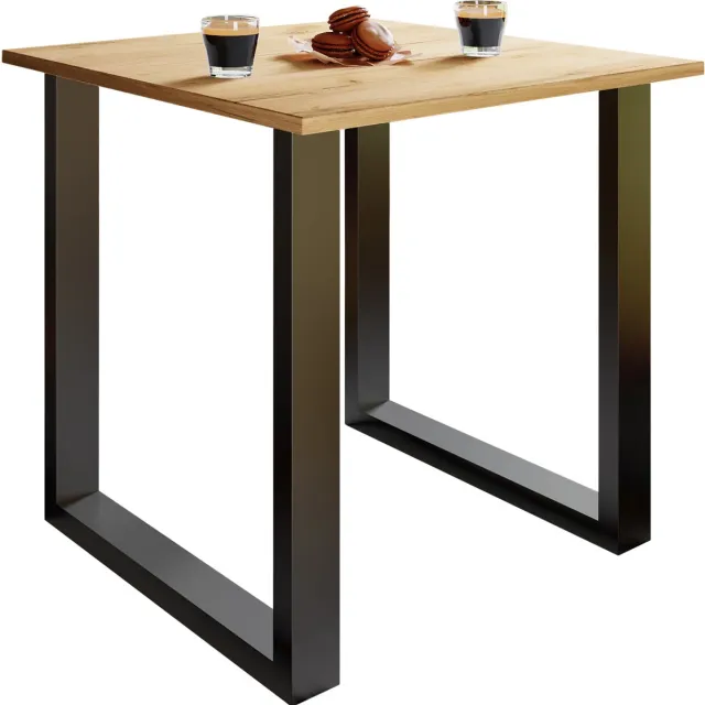Vcm kleine tafel en stoelen, tafelstoel, eettafel en stoelen, kleine eettafel en stoelen, tafels en stoelen, compacte tafel en stoelen, kleine keukentafel en stoelen, tafel- en stoelset, keukentafels en stoelen, eettafels en stoelen Schwarz / Honig-Eiche