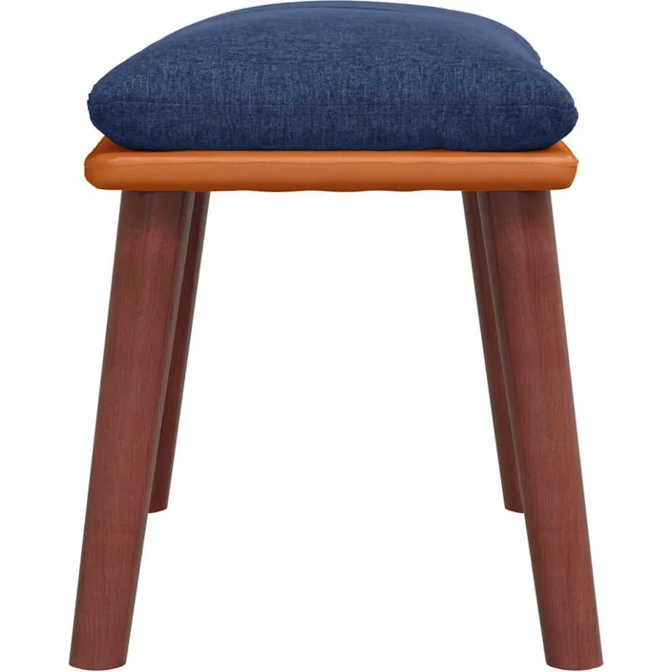 vidaXL Voetenbank 45x29,5x35 cm stof en kunstleer blauw, foto 4