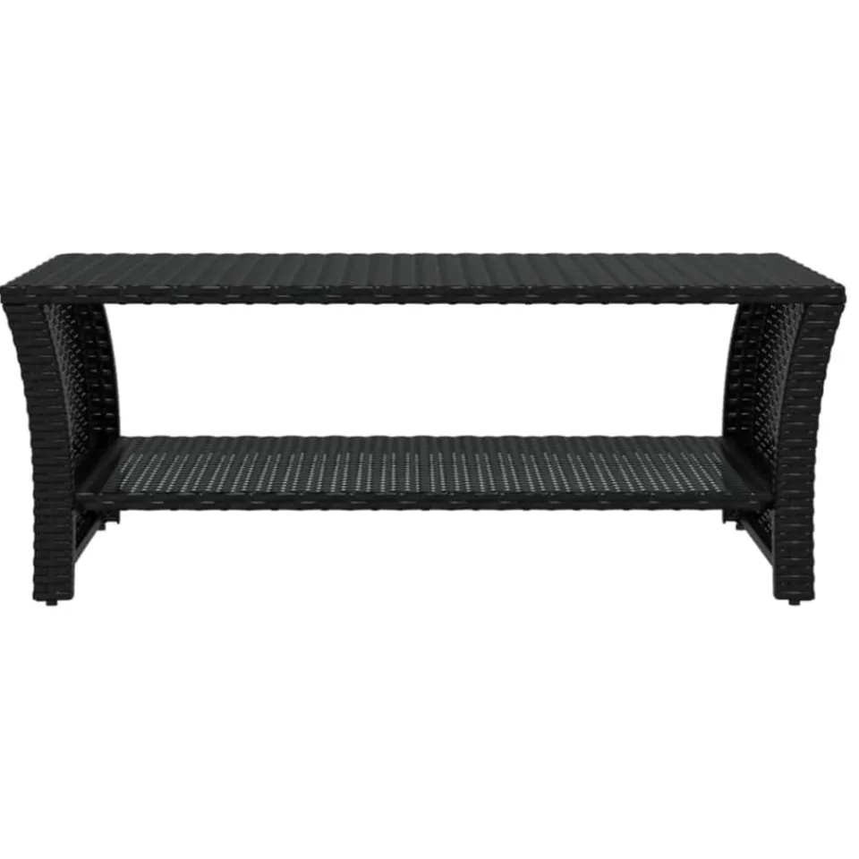 vidaXL Salontafel 100x50x40 cm poly rattan zwart