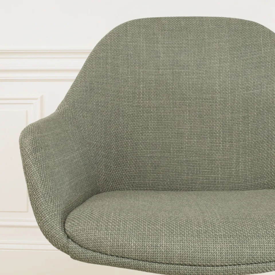 Nolon Niva-Mae draaibare tulp barkruk saliegroen - verstelbaar - beige onderstel, foto 4
