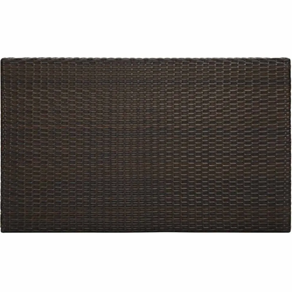 vidaXL Tuinbartafel 100x60,5x110,5 cm poly rattan bruin, foto 4