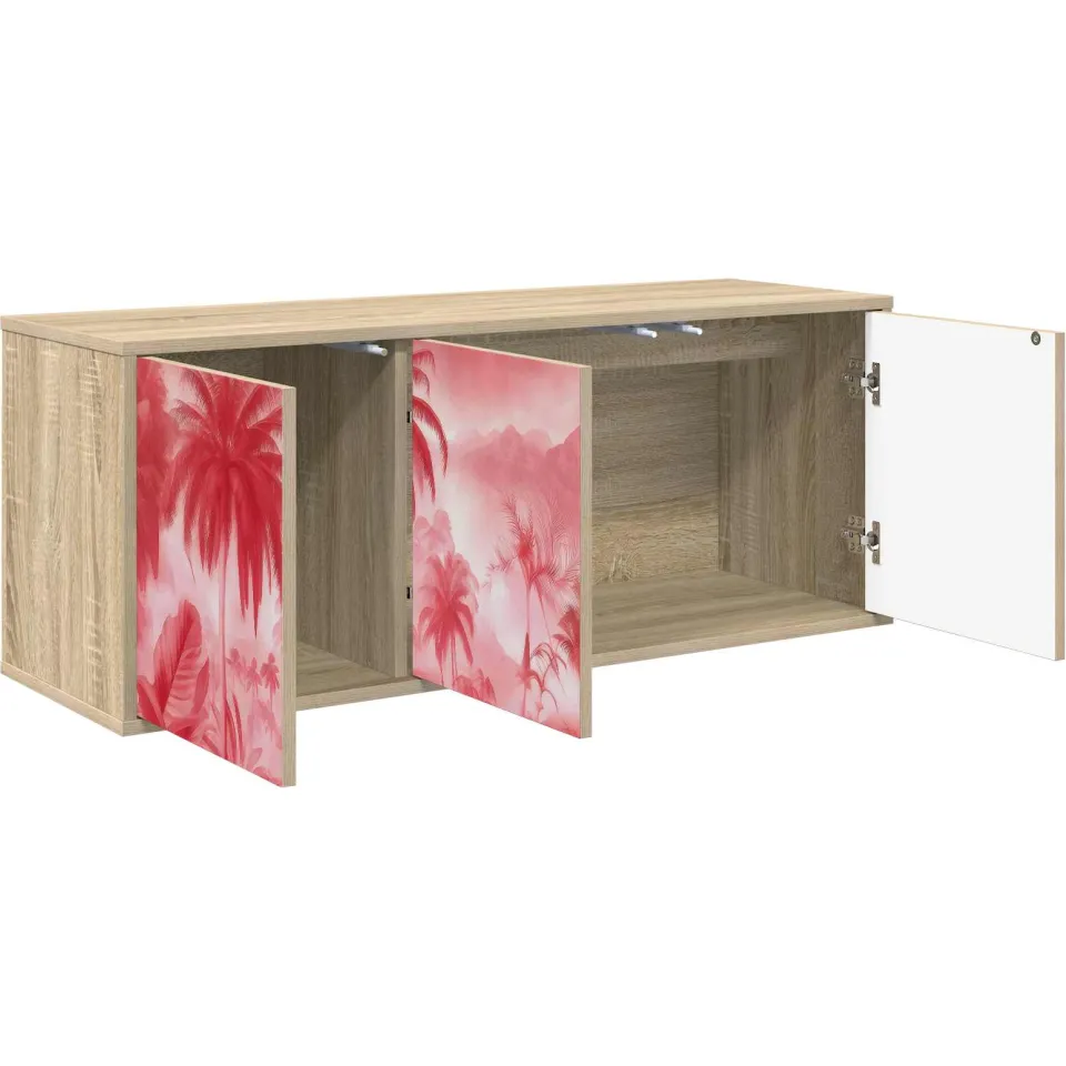 vidaXL Wandgemonteerd tv-meubel AACHEN 102 x 33 x 40 cm Sonoma Eiken Bruin