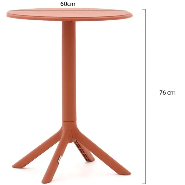 Forza Furniture Forza Rieti dining tuintafel ø60cm (h:76cm) oranje, foto 2
