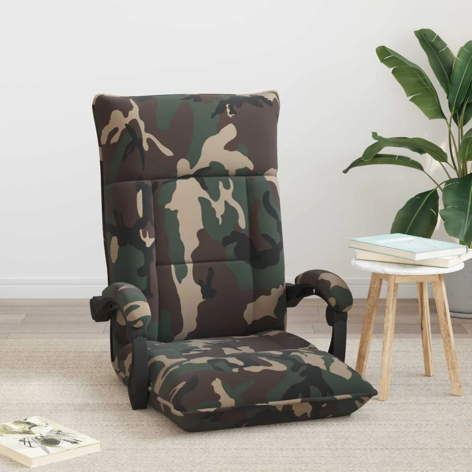 vidaXL Verstelbare vlo stoelen Legergroen Stof groen, foto 3