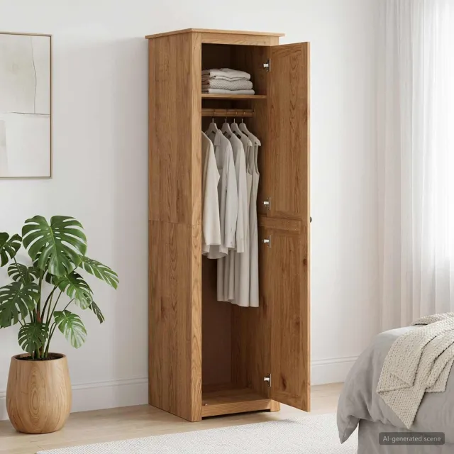 vidaXL Kledingkast PANAMA Honing 51 x 50 x 185 cm Massief grenenhout bruin, foto 2