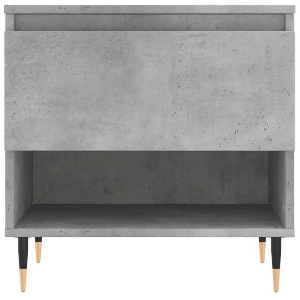 vidaXL Salontafel 50x46x50 cm bewerkt hout betongrijs