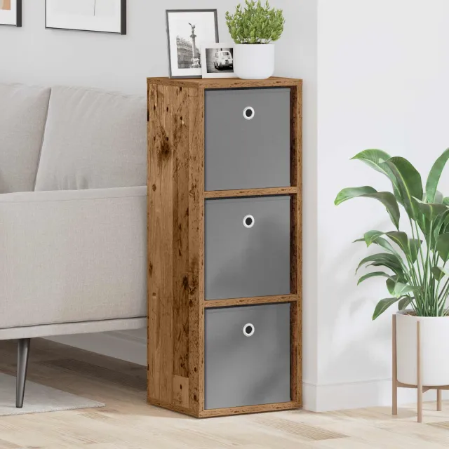 vidaXL Dressoir met lade Oudhout 30,5 x 27 x 84,5 cm Bruin