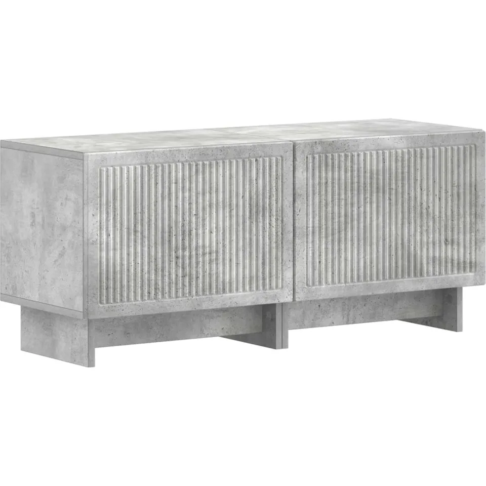 vidaXL 5-delige LED TV-kast Betongrijs Bewerkt hout grijs, foto 4