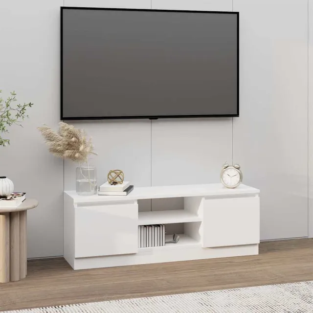 vidaXL Tv-meubel met deur 102x30x36 cm wit, foto 2
