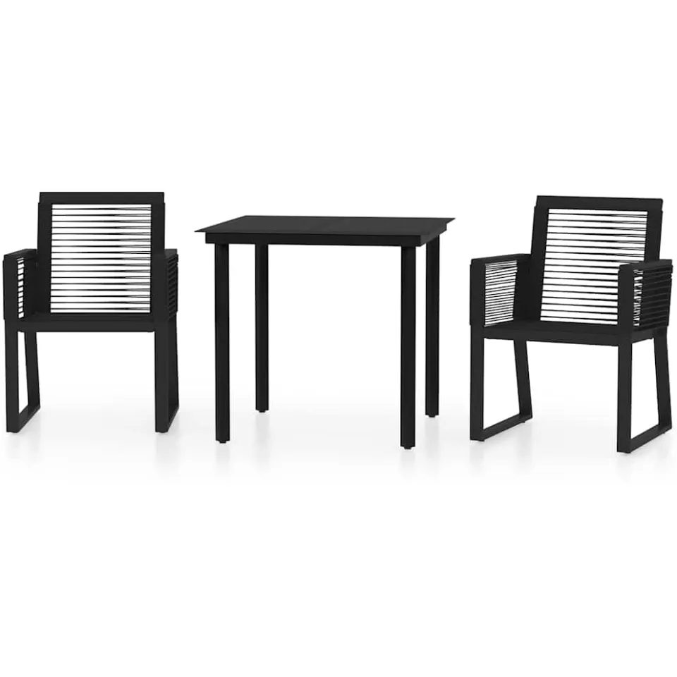 vidaXL 3-delige Tuinset zwart, foto 3