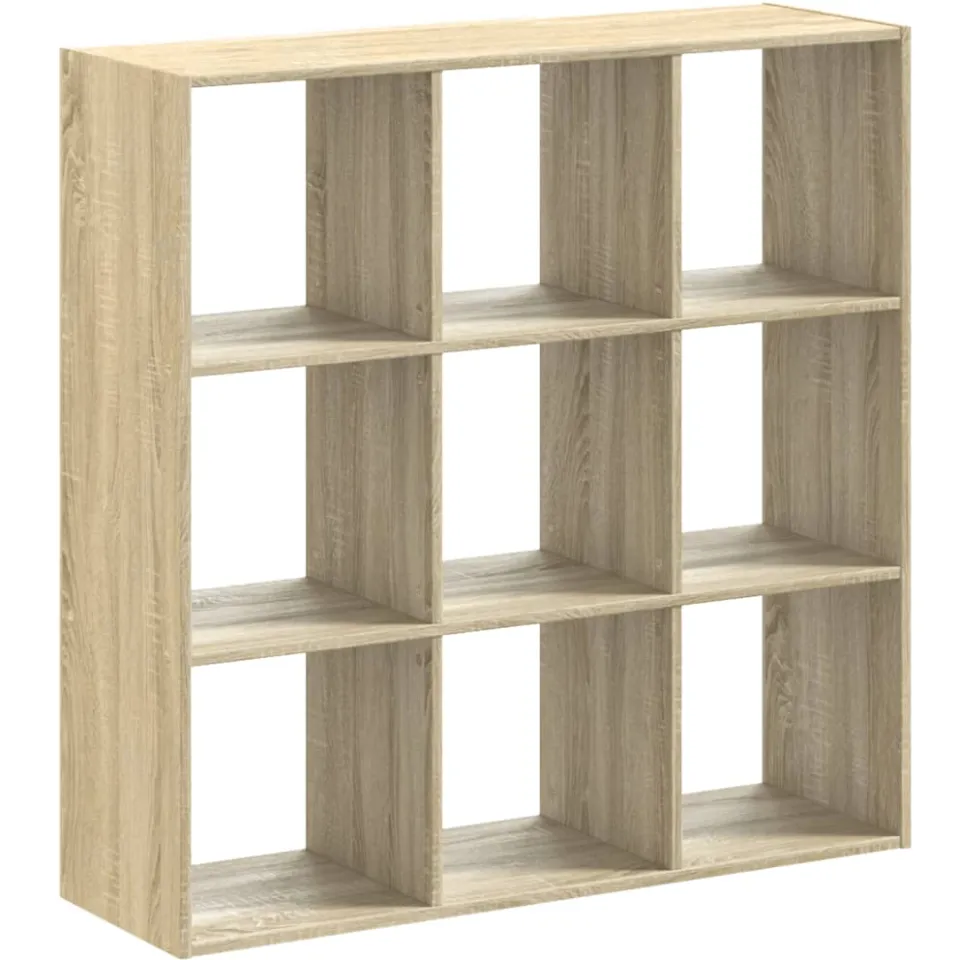 vidaXL Boekenkast 102x32x102 cm bewerkt hout sonoma eikenkleurig Bruin