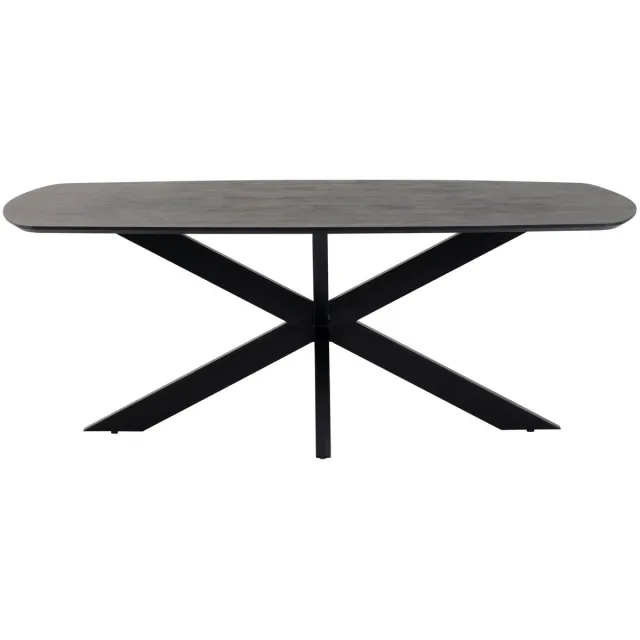 Nijwie Eettafel Akagi 160 cm Deens ovaal Acacia - Zwart Divers