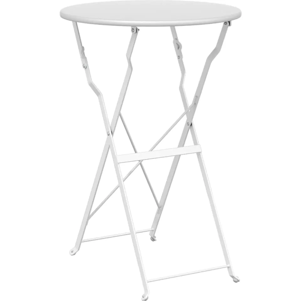vidaXL Bistrotafel Wit Ø 50 x 71 cm Poedercoating staal
