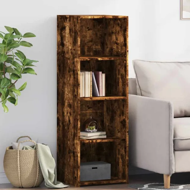 vidaXL Hoge kast 40x41x124 cm bewerkt hout gerookt eikenkleurig Bruin
