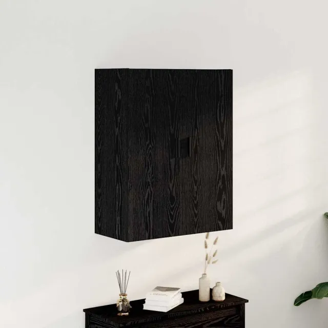 vidaXL Wandkast Zwart Eiken 69,5 x 34 x 90 cm Bewerkt hout