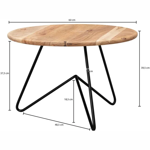 Sky Style Salontafel acaciahout 60 cm breed bruin