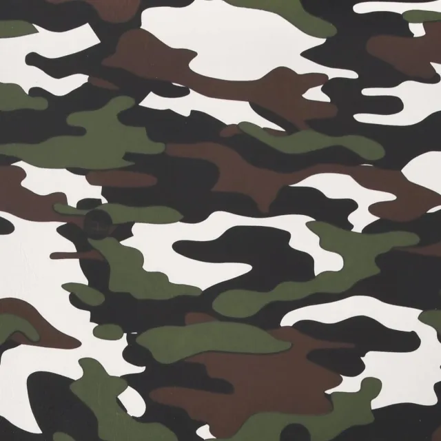 vidaXL Gamestoel - met - voetensteun - kunstleer - zwart - en - camouflage