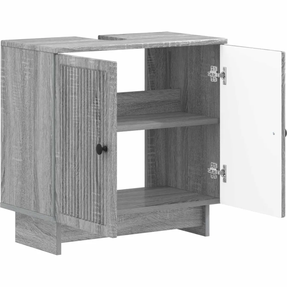 vidaXL Badkamer wastafelkast EDE Grijs Sonoma 59,5 x 31,5 x 59 cm