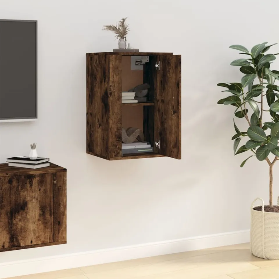 vidaXL Tv-wandmeubel 40x34,5x60 cm gerookt eikenkleurig, foto 4