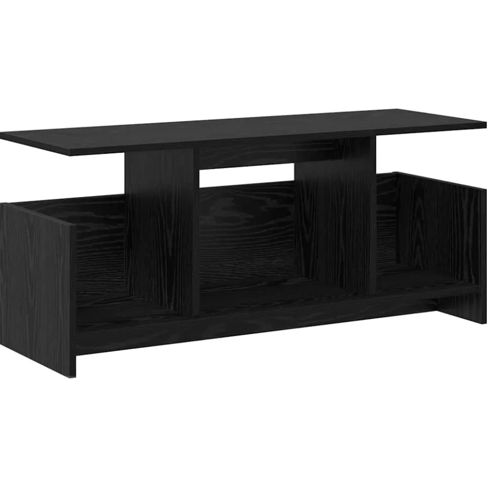 vidaXL TV-standaard 102 x 35 x 45 cm Zwart Eiken Bewerkt hout, foto 3