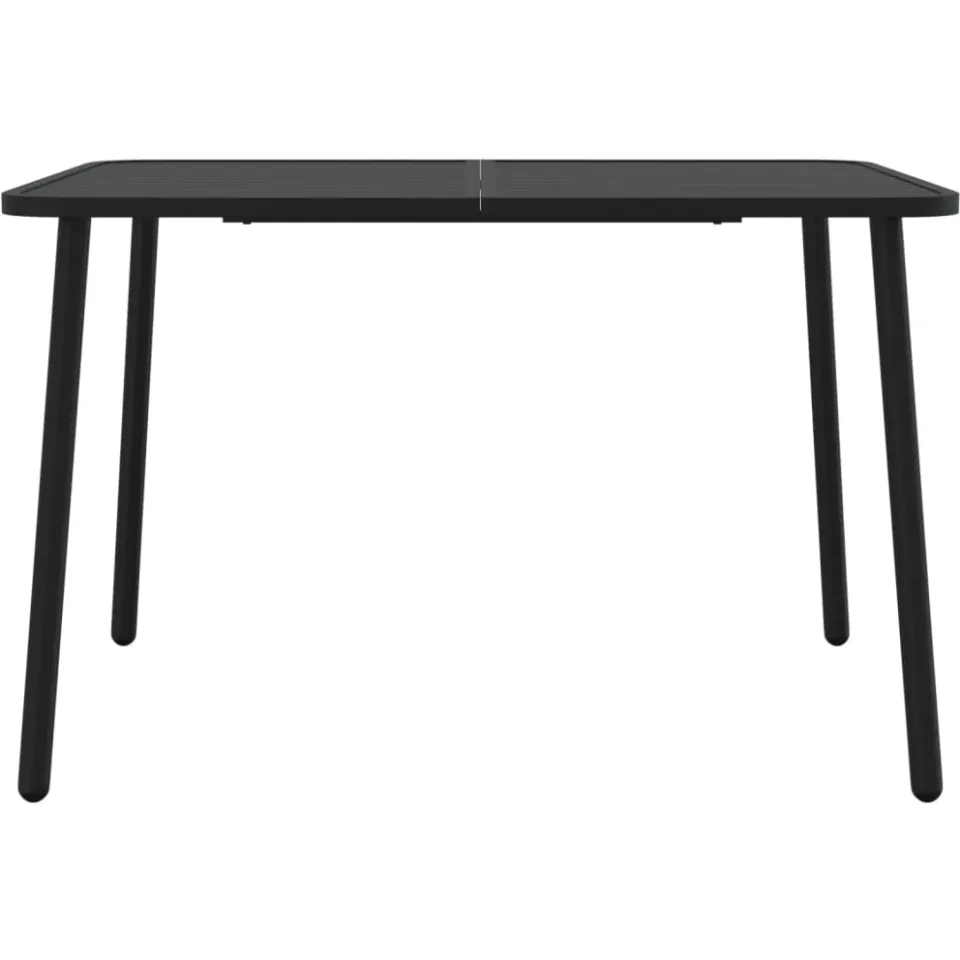 vidaXL Tuintafel 110x80x71 cm staal antracietkleurig Anthraciet