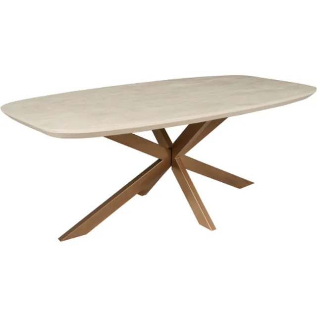 Starfurn Eettafel Madison - Deens Ovaal Zandkleur Hout - 160x90x76cm
