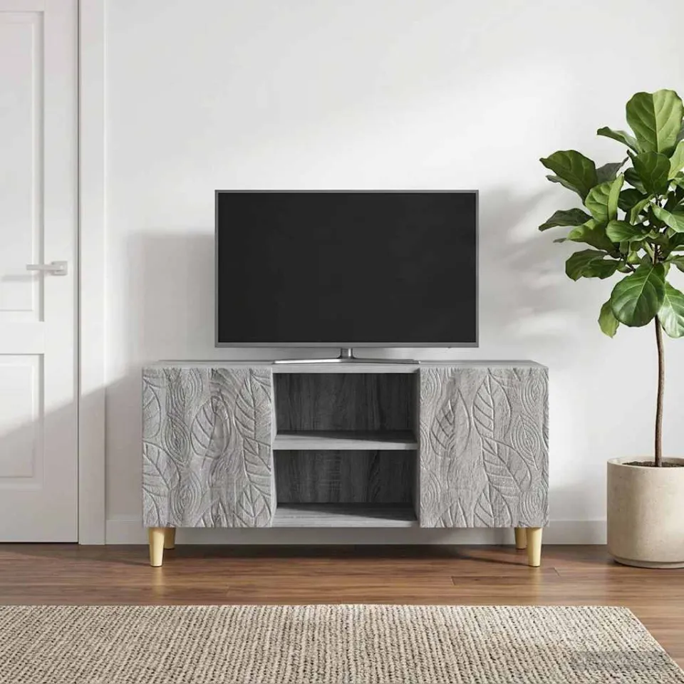 vidaXL TV-kast 102 x 34,5 x 50 cm Grijs Sonoma Bewerkt hout, foto 3