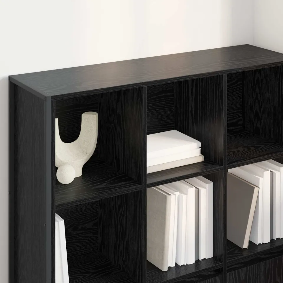 vidaXL Boekenkast 99,5 x 30 x 108 cm Bewerkt hout Zwart Eiken, foto 4